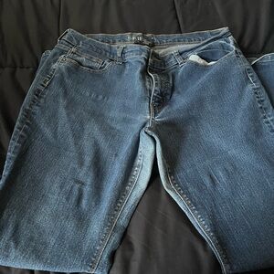 New York & Company Low Rise Skinny Jeans - Blue